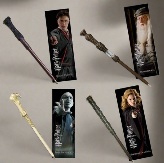 Harry Potter Wand Pens – Authentic Wizarding World Collectible Pens. [Full set of 4 $16.99]